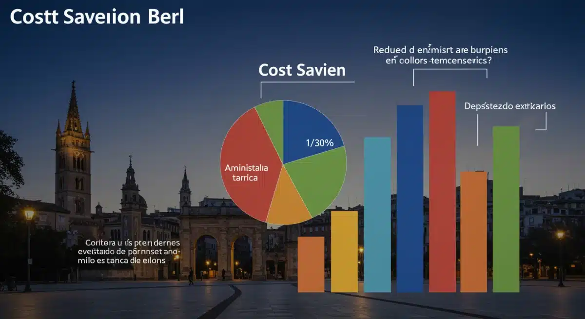 Gráfico de ahorro de costes por la digitalización administrativa en España
