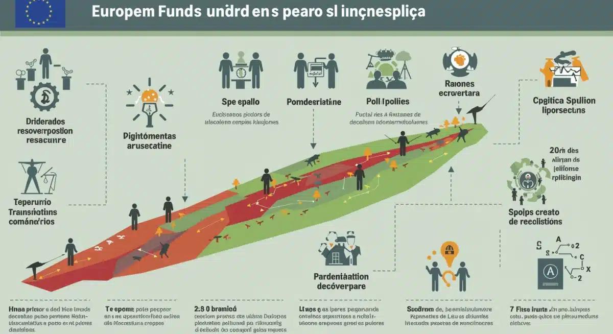 Infografía detallada sobre la asignación de fondos europeos para los pilares del plan de recuperación.