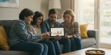 Familia española revisando sus finanzas para construir un fondo de emergencia en 2025