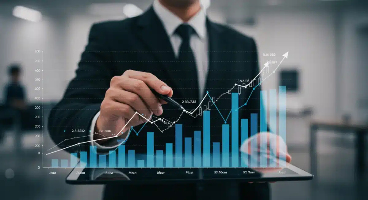 Gráfico financiero mostrando el rendimiento de los fondos de pensiones en España.