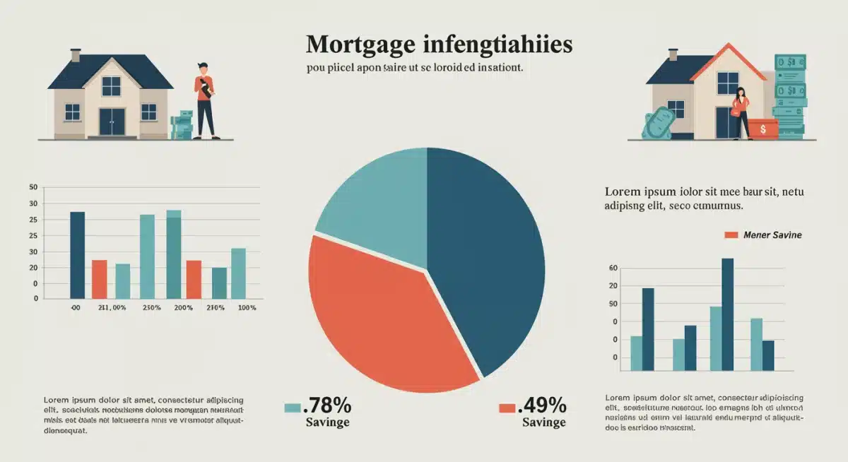 Gráfico comparativo de tipos de interés hipotecarios y ahorro potencial al renegociar.