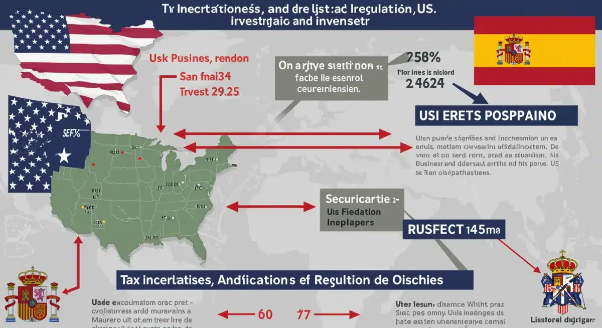 Infografía sobre incentivos fiscales de EE. UU. y su impacto potencial en las empresas y la inversión española.