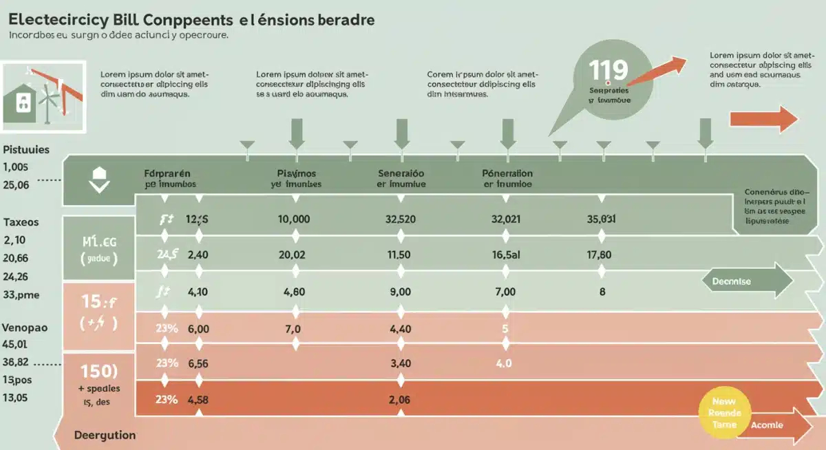 Infografía detallada de los componentes de la factura eléctrica y su posible variación por nuevas regulaciones en España.