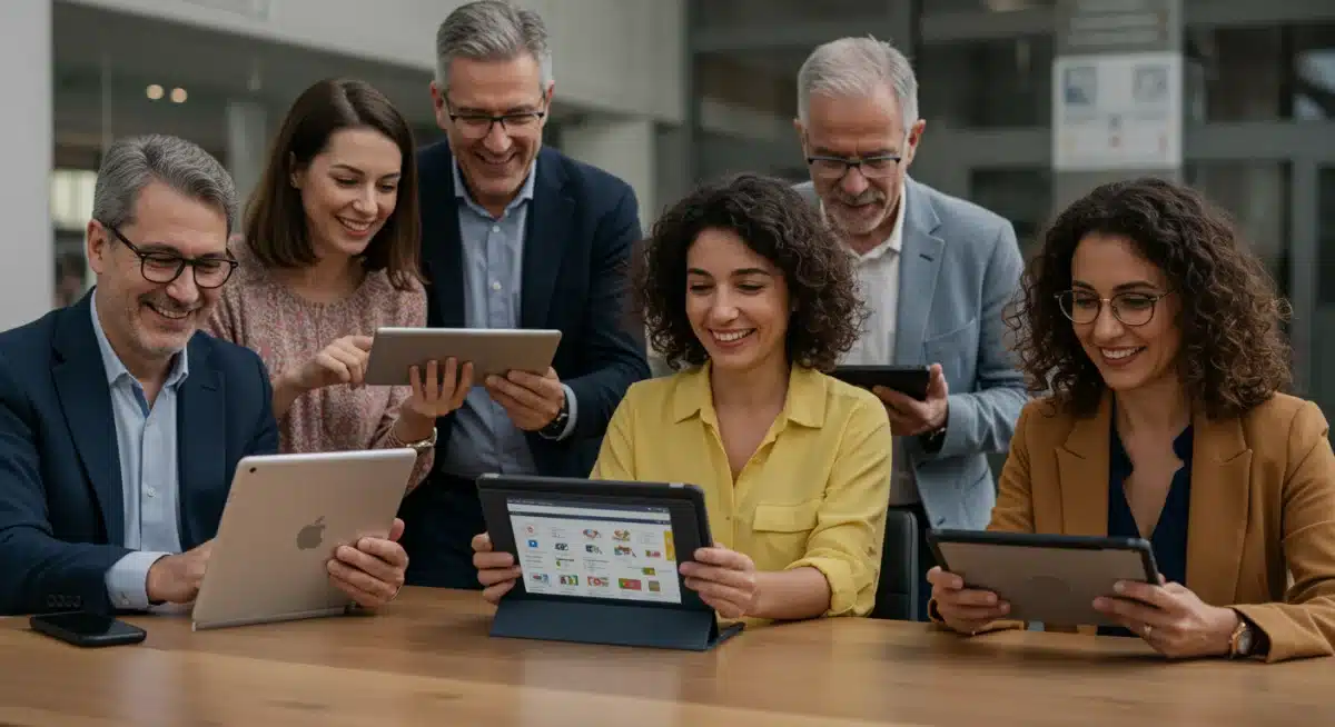 Ciudadanos y empresas utilizando plataformas digitales de la administración española