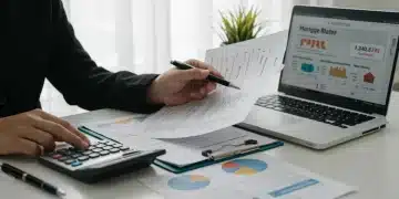 Persona analizando documentos financieros para renegociar su hipoteca en 2025.