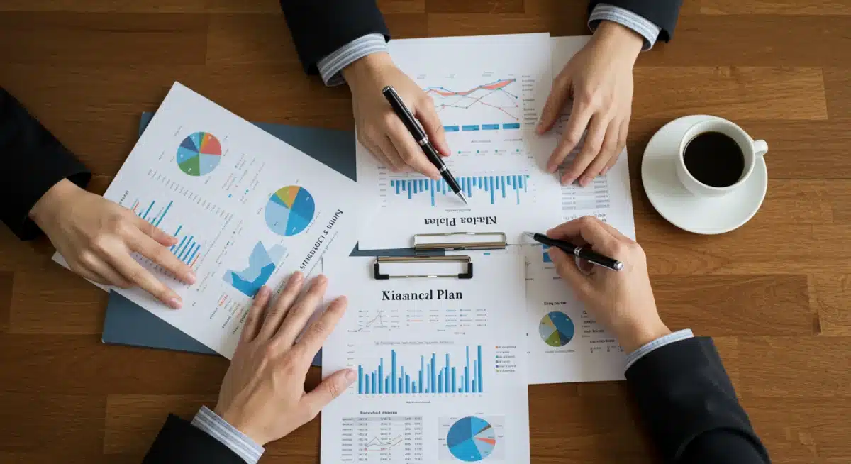 Manos planificando finanzas personales con documentos y bolígrafo, buscando soluciones ante la subida del euríbor.