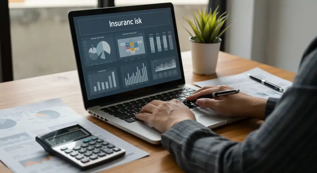 Persona comparando opciones de seguros personales en un ordenador