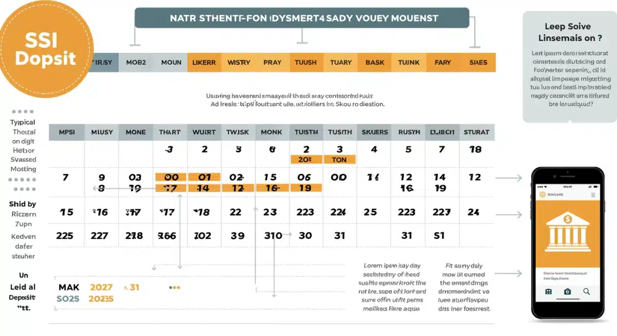 Infographic detailing monthly SSI payment dates for 2025, including holiday adjustments