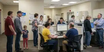 Diverse community members engaging with healthcare providers at a local health center, symbolizing federal health program updates