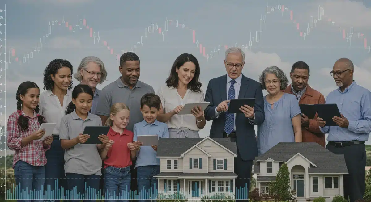 Diverse families and individuals exploring housing options, reflecting the human impact of housing affordability in the US.