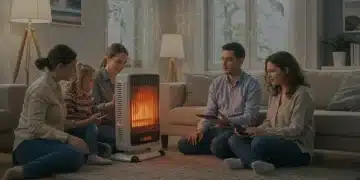 Family staying warm at home with energy assistance