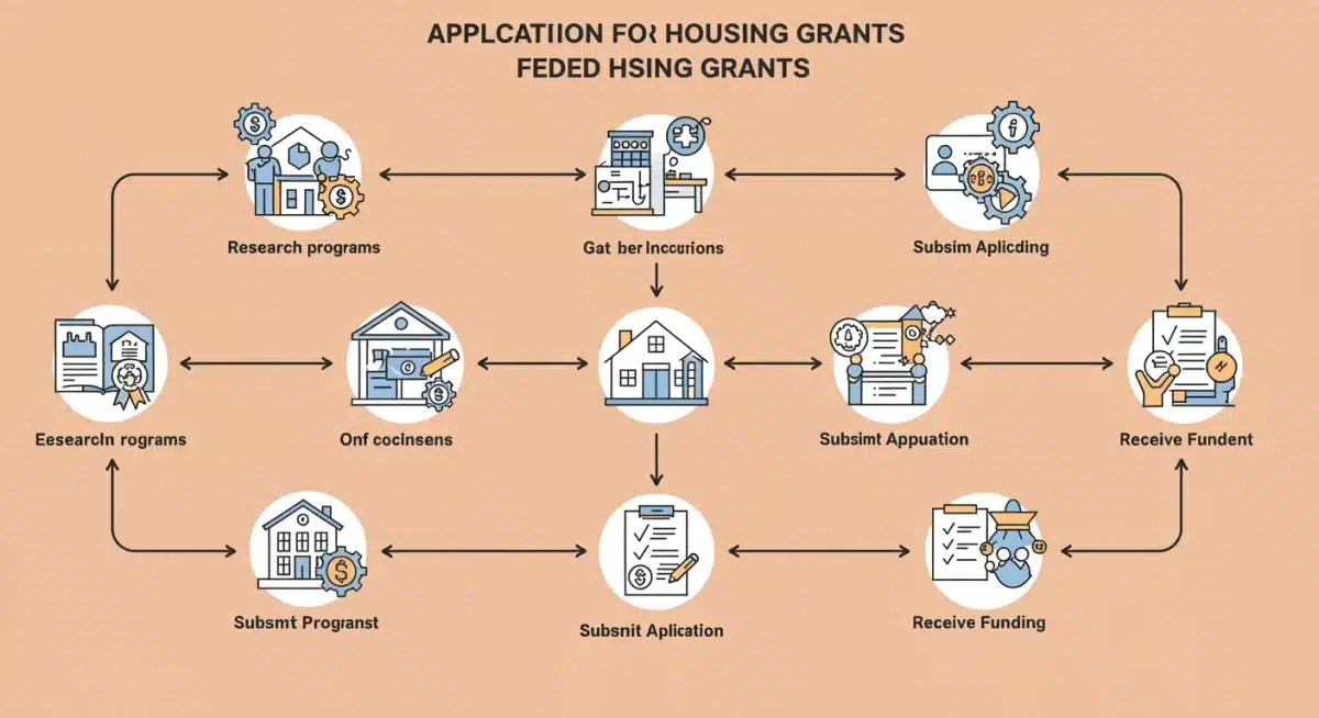 Flowchart of federal housing grant application process