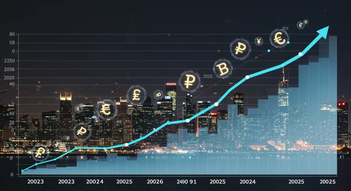 Chart showing projected US GDP growth for 2025