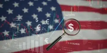 Infographic showing key economic indicators for the US economic forecast 2025