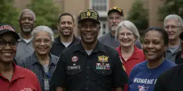 Veterans smiling together, symbolizing support and community access to healthcare and benefits.