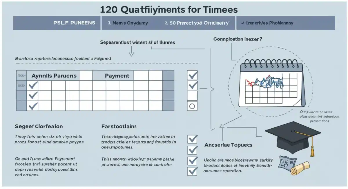 Timeline showing 120 qualifying payments for PSLF