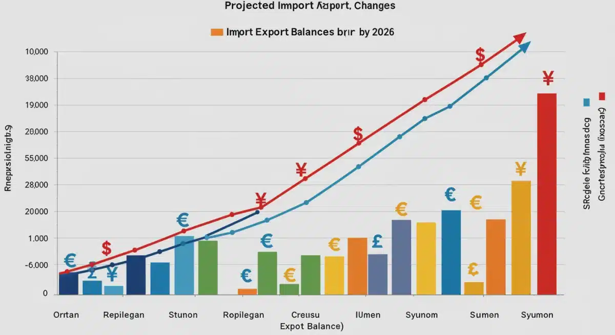 Projected import export balance changes by sector 2026