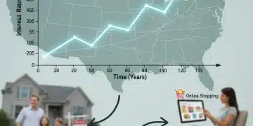 Graph illustrating rising interest rates influencing US consumer spending in 2026
