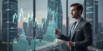Professional analyzing volatile market data for career planning