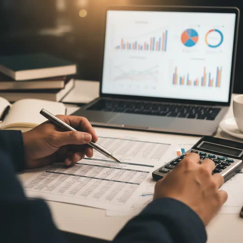 Person analyzing financial documents for retirement planning