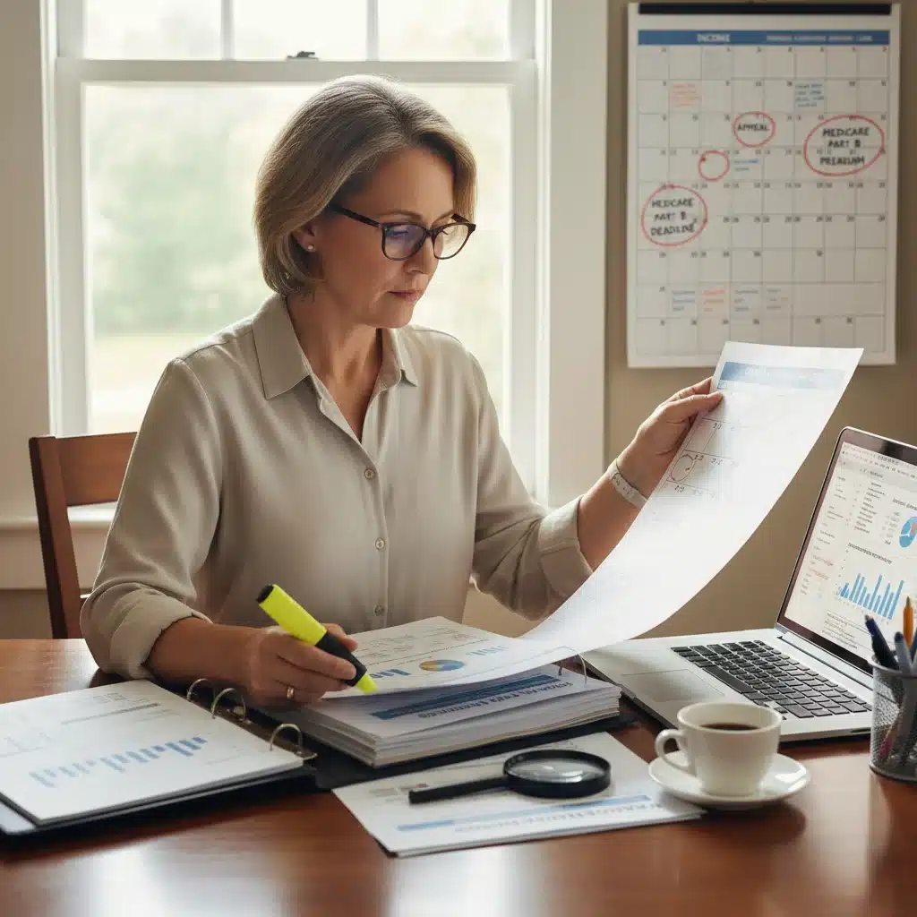 Individual planning finances and reviewing Medicare Part B options