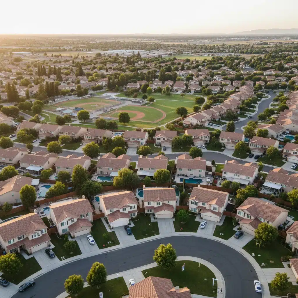 Suburban neighborhood with fewer 'For Sale' signs, reflecting cooled housing market activity.