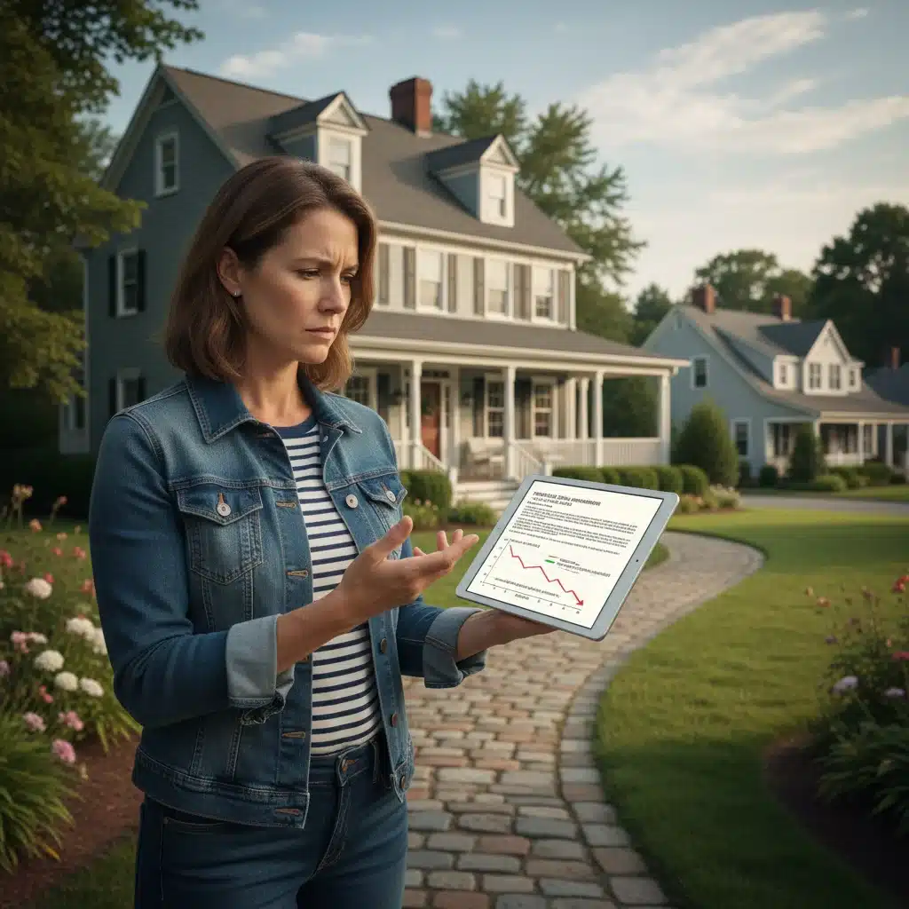 Homeowner reviewing property zoning regulations on tablet