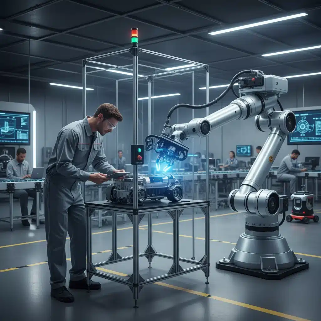 Human and robot collaboration in manufacturing