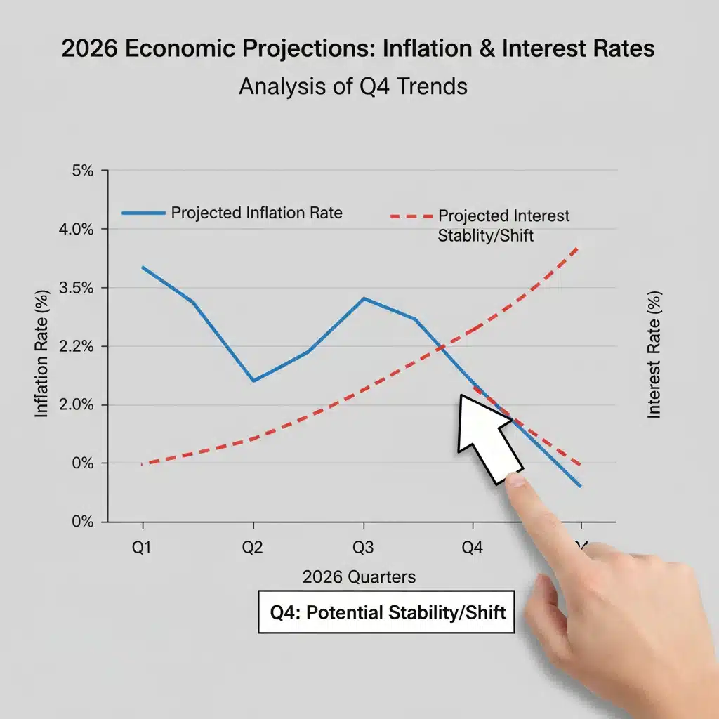 Projected inflation and interest rate curves for 2026 Q4