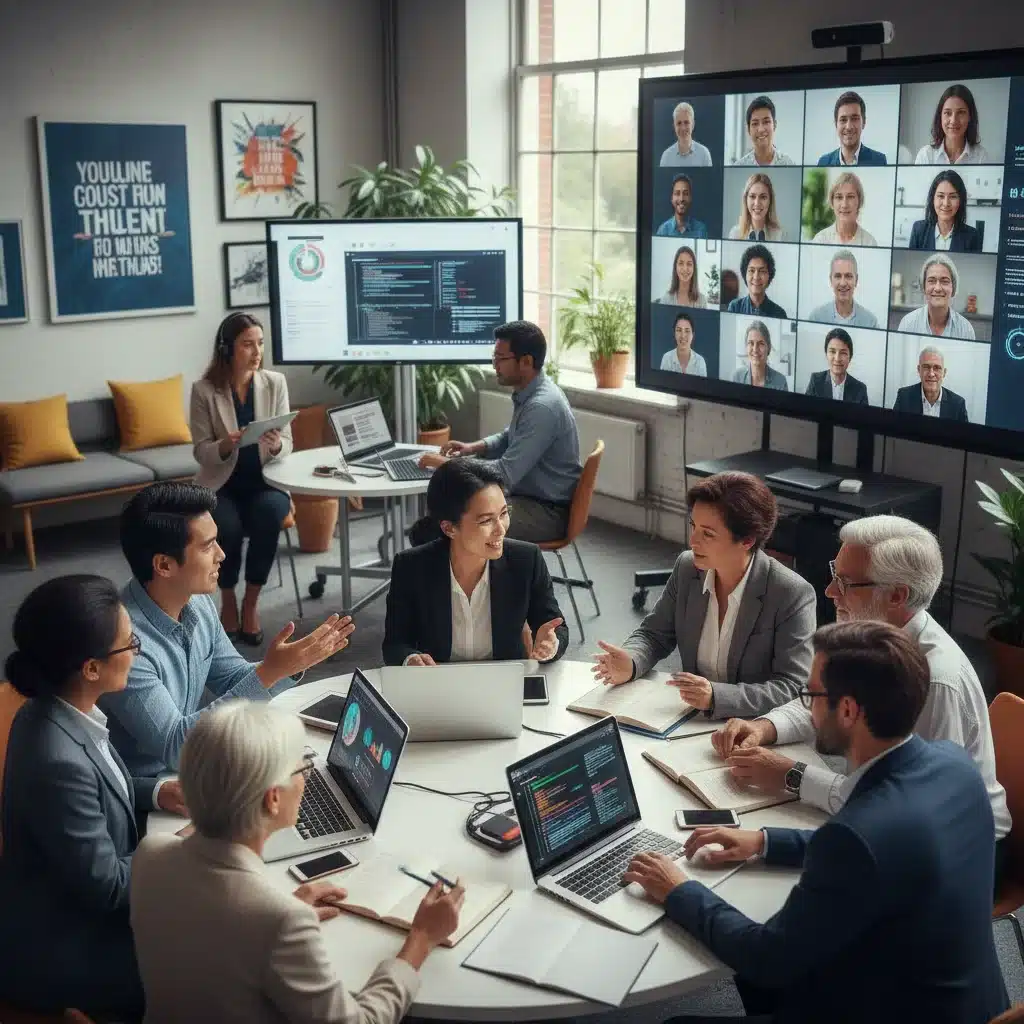 Diverse professionals engaging in lifelong learning and upskilling