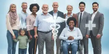Diverse group benefiting from healthcare access, symbolizing Medicaid expansion