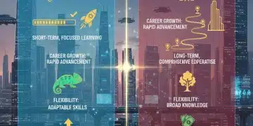 Micro-credentials vs traditional degrees comparison infographic for 2026 job market