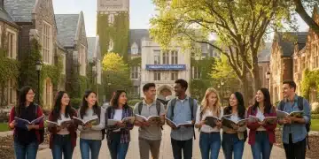 Diverse students walking on a college campus, symbolizing federal grant opportunities for higher education.